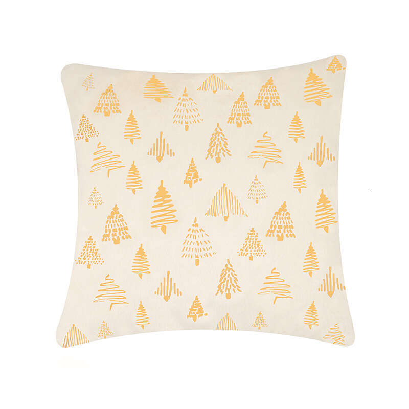 New Christmas Tree Gold Stamping Double-Sided Pillowcase Atmosphere Decoration Cushion Cover