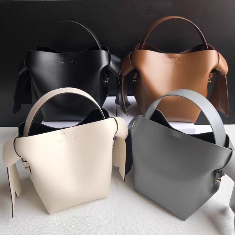 Studios ACNE MUSUBI Mini Cowhide Commuting Shoulder Bag, Crossbody Handbag, Bucket Bag