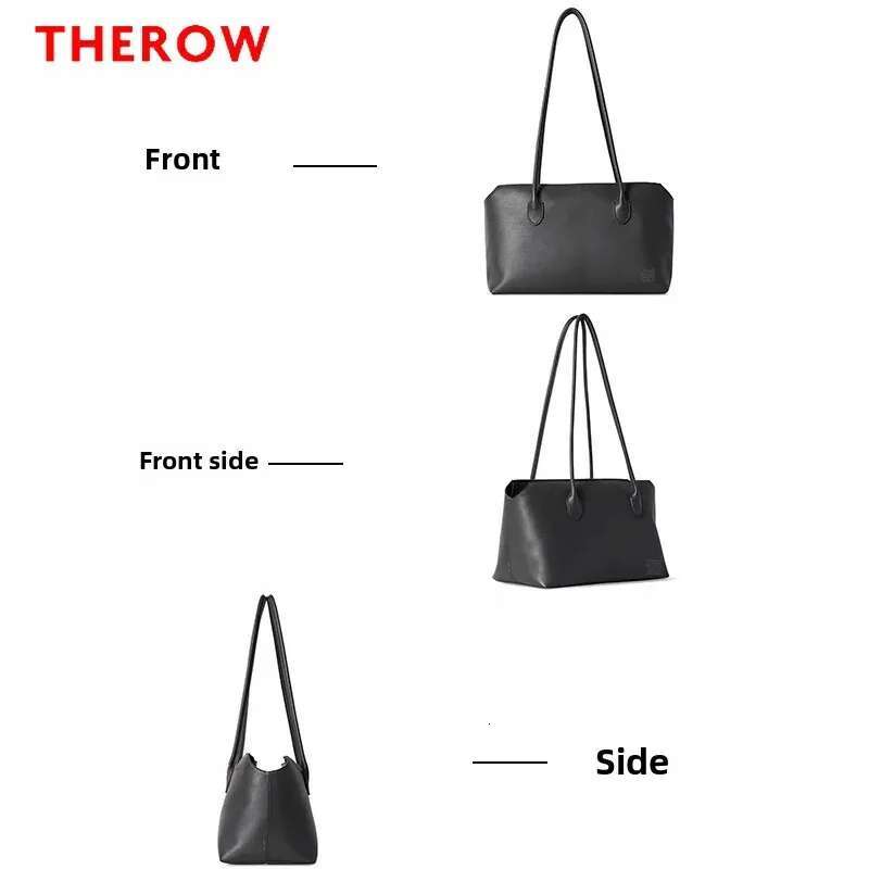 Terrasse Minimalist Genuine Handbag Single Shoulder Large Capacity Underarm Simple Tote Bag Cow Leather