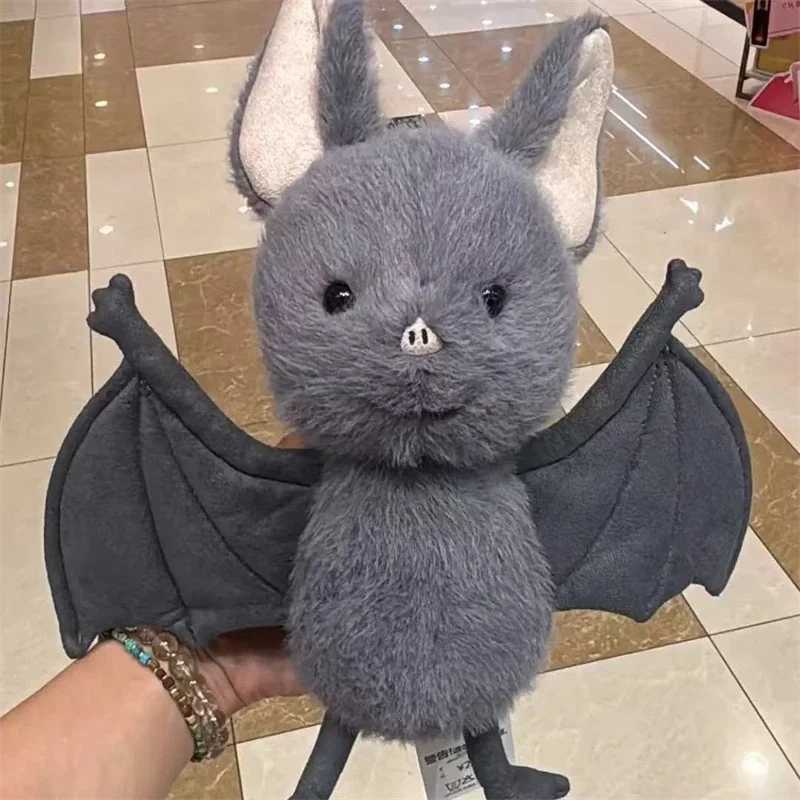 18cm Kawaii Hanging Bat Plush Toy Grey Broox Bat Stuffed Animal Doll Cartoon Soft Bat Plushies Home Decor Birthday Gifts Girl C251107