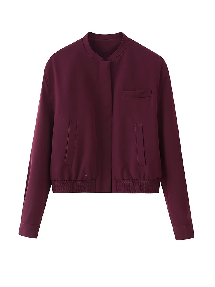 TFMLN Fashion Womens Bomber Jacket Pants Set Spring Shoulder Strap Zipper Solid Coat Full Wrinkled Street Clothing 250407