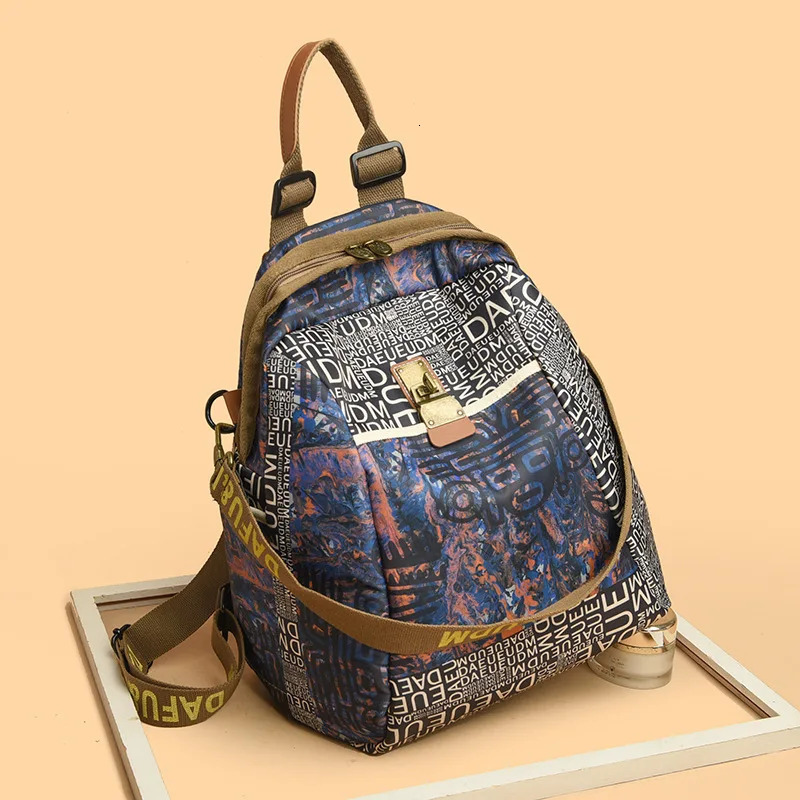 Nylon Bag Womens Fashion Versatile Nylon Leisure Bag Travel Large Capacity Backpack School Bag 250402