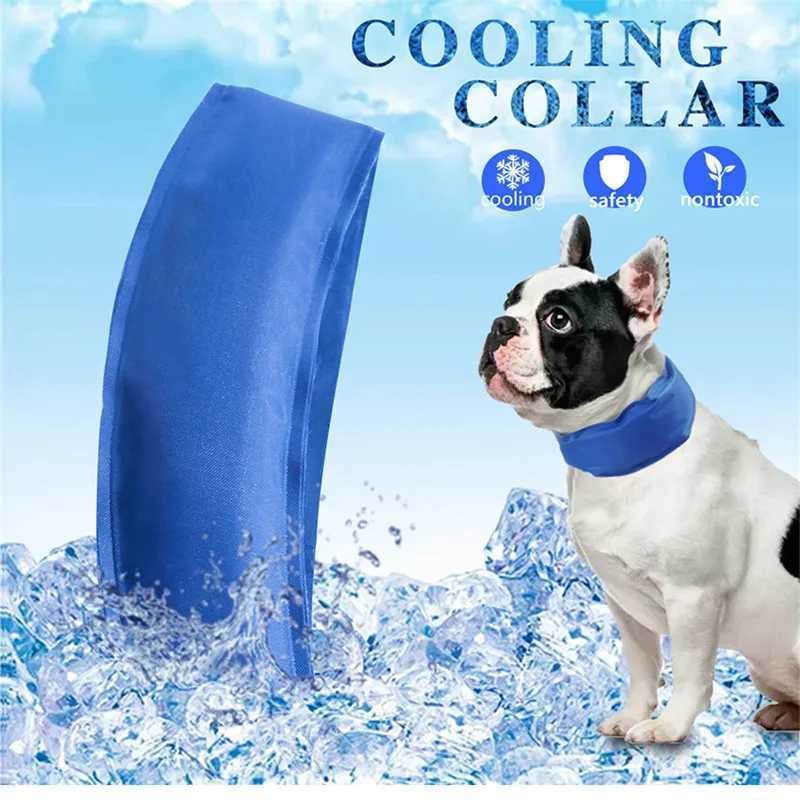 High Quality New pet cooling bib summer cool ice pad hot dog ice pack adjustable cooling collar bib summer dog supplies T250407