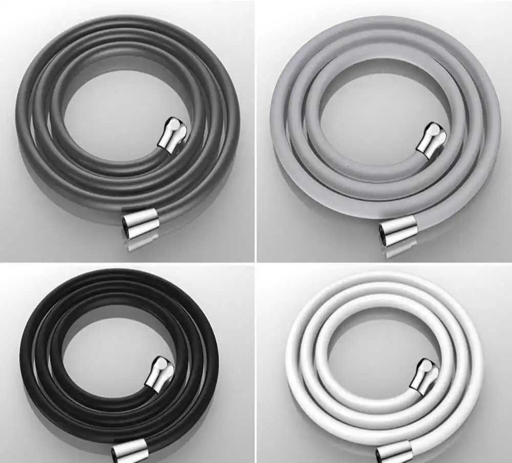 15/2m Soft Silicone 360 Rotation Shower Hose ible Anti Winding Explosion-proof Bathro Faucet Hose Extension Pipe Y251107