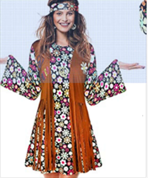 Women's tassel retro hippie performance Halloween costume 2025 temperament versatile new trendy clothing ins