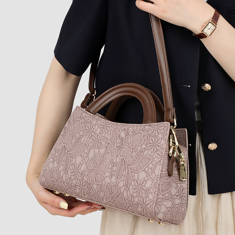 2025 New Handbag Women's Chinese Style Design Bag Niche PU Leather Crossbody Shoulder Bag