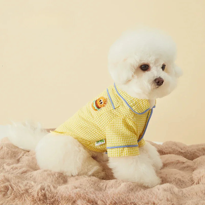 Dog Clothes Pet Plaid Loungewear Comfort Maltese Bigbear Schnauzer 250407
