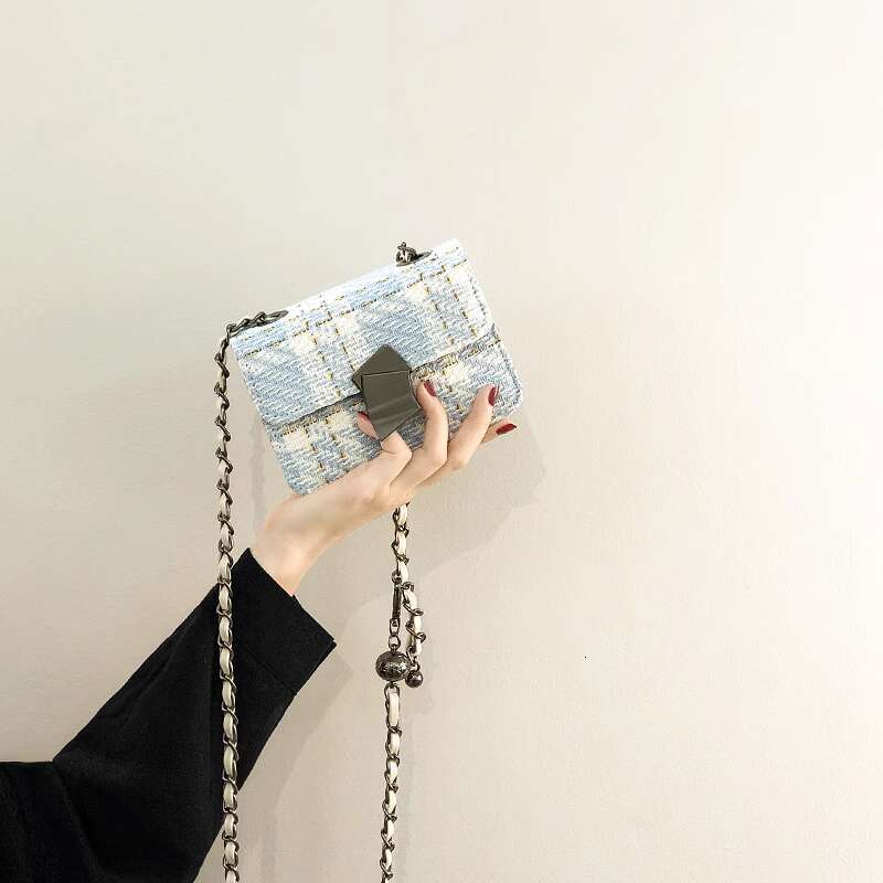 French Niche Fashion Single Shoulder Plaid Mini Women's Bag