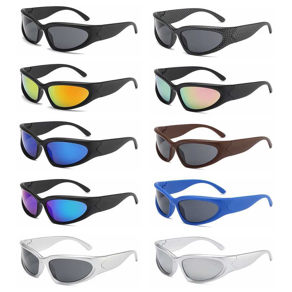 2023 New Polarized Punk Sunglasses Women Men Outdoor Sports Cycling Sun Glasses Vintage Driver Goggle Shades UV400 EyewearC250412