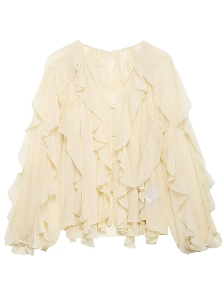 Zevity womens spring Burgundy layered pleated casual shirt long sleeved loose corset high street sapphire top LS2600 250407