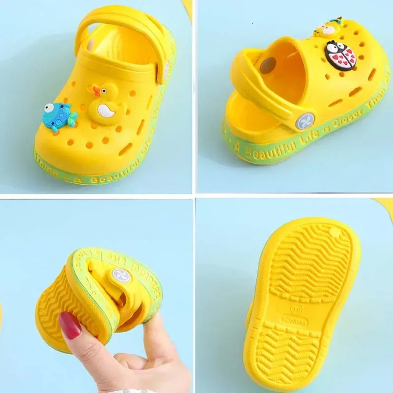 Summer childrens garden Clogs shoes for boys and girls beach sandals for children lightweight breathable cute cartoon slider baby slider 250402