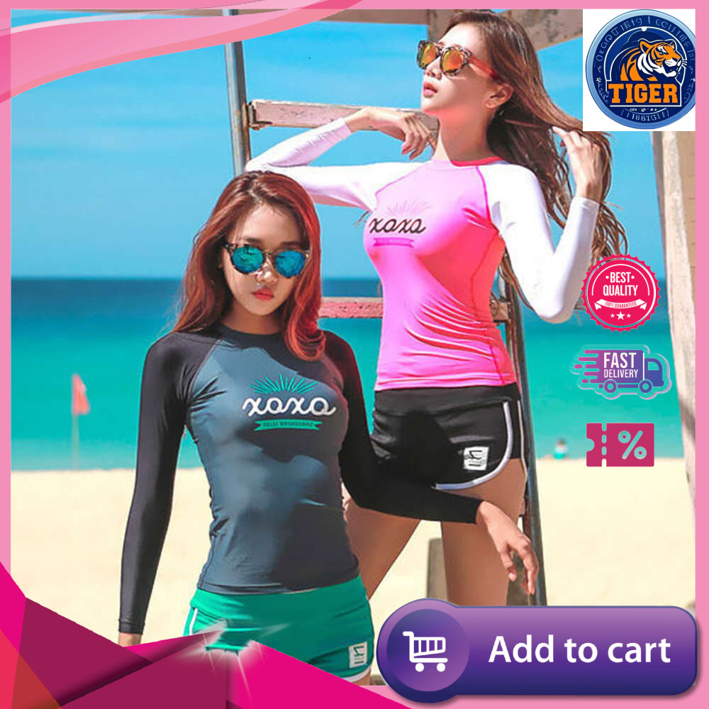 Ddmytiger South Korean Split Body Wet Sun Protection Jellyfish Long Sleeved Shorts Swimming Suit Surfing Women S Floating Diving Mother H
