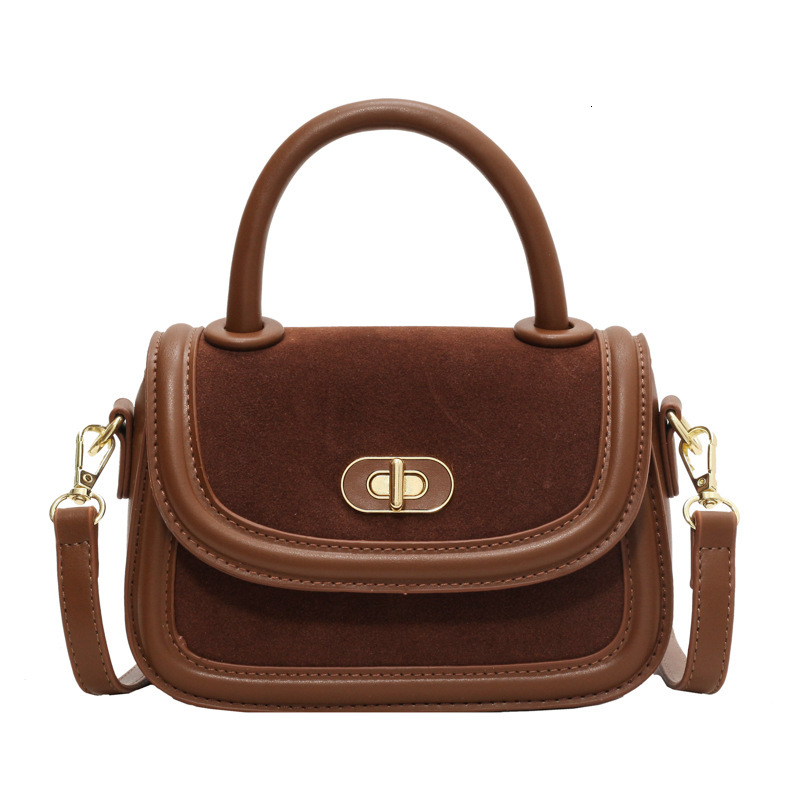 2025S Designer Women S Bag Autumn Winter Frosted For Women New Fashionable And Trendy Western Style Crossbody Bag Hand Held Button Small Square Bag