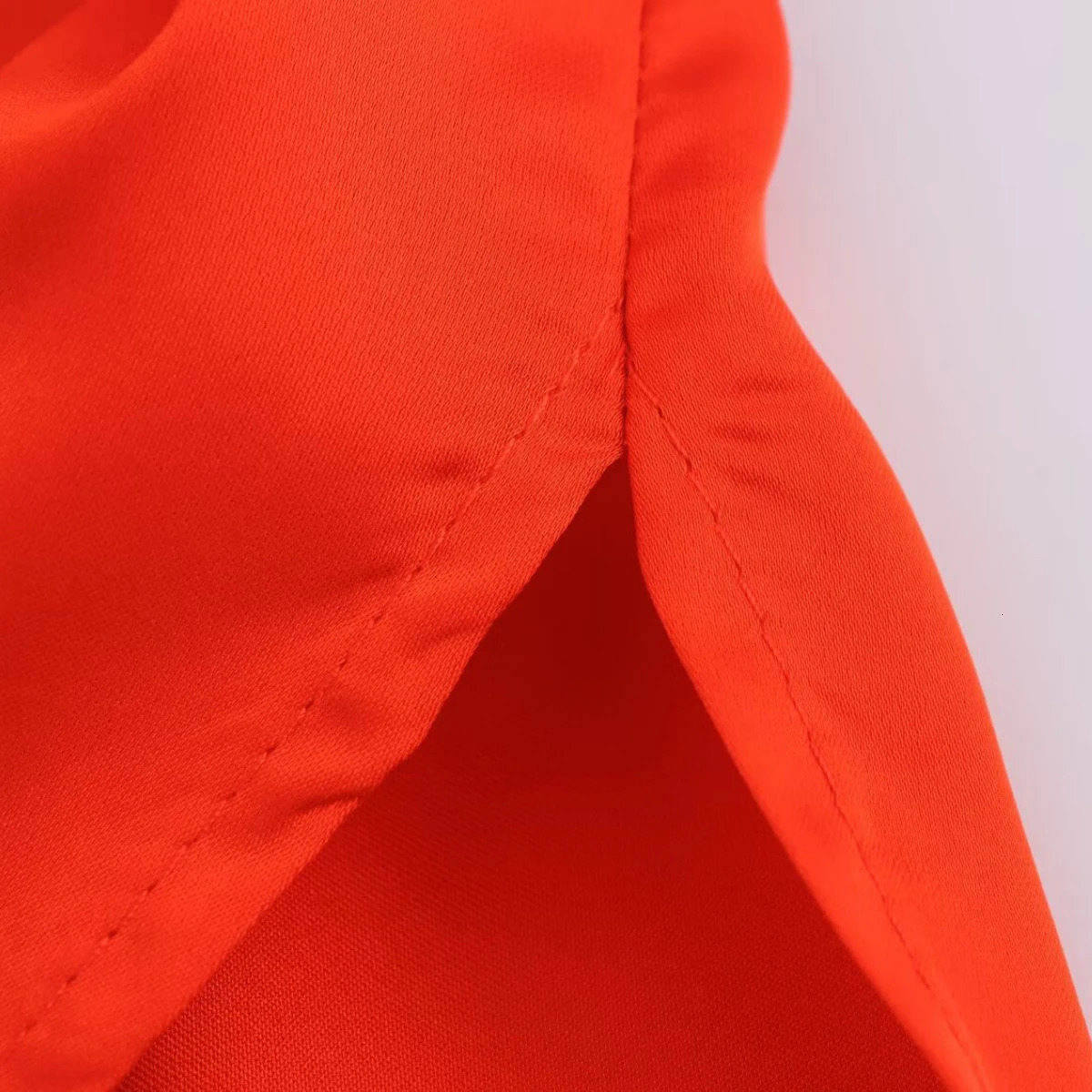 ZBZA Womens Tassel Satin Effect Shirt with Flip Collar Long Sleeve Single breasted Top for Spring and Summer Casual Solid Color Unique 250407