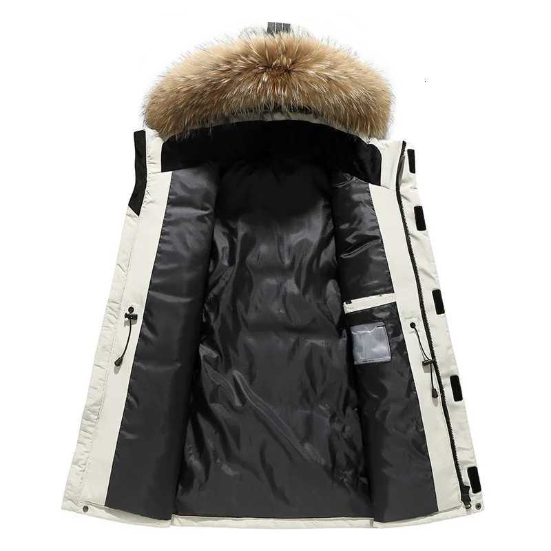 -20 Degree Winter Jackets Mens Casual Warm Thicken High Quality Men Winter Coat Fur Collar Hooded Duck Down Jacket ManT251107