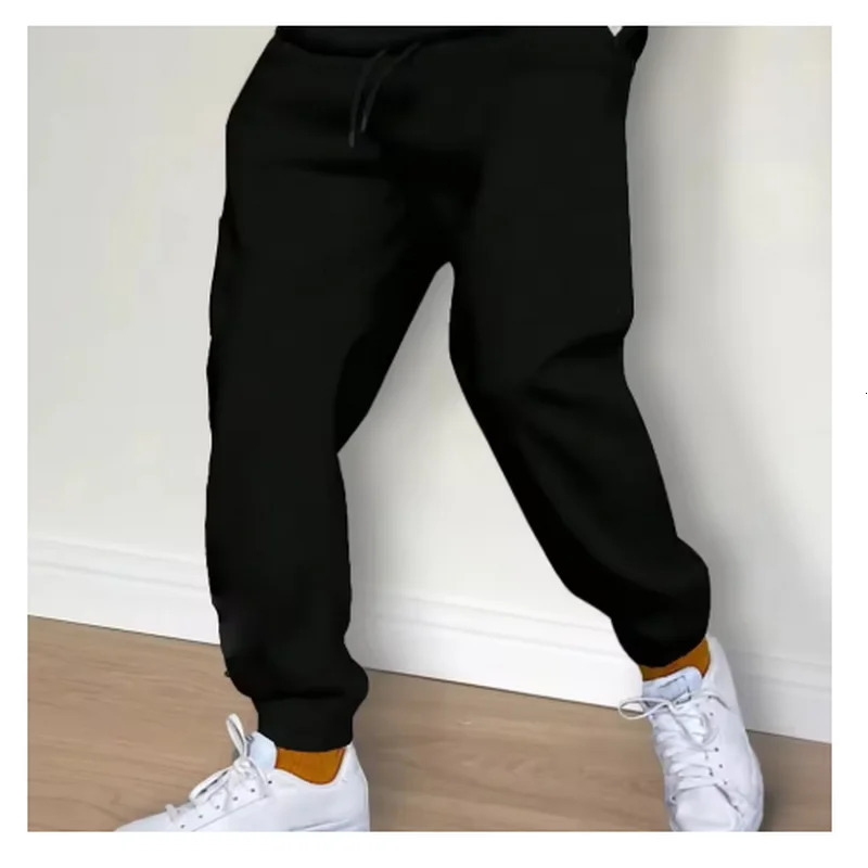 Mens Casual Pants Autumn Winter Fleece Sweatpants Men Running Jogger Sports Gym Trousers Fashion Solid Color Workout Long 251104