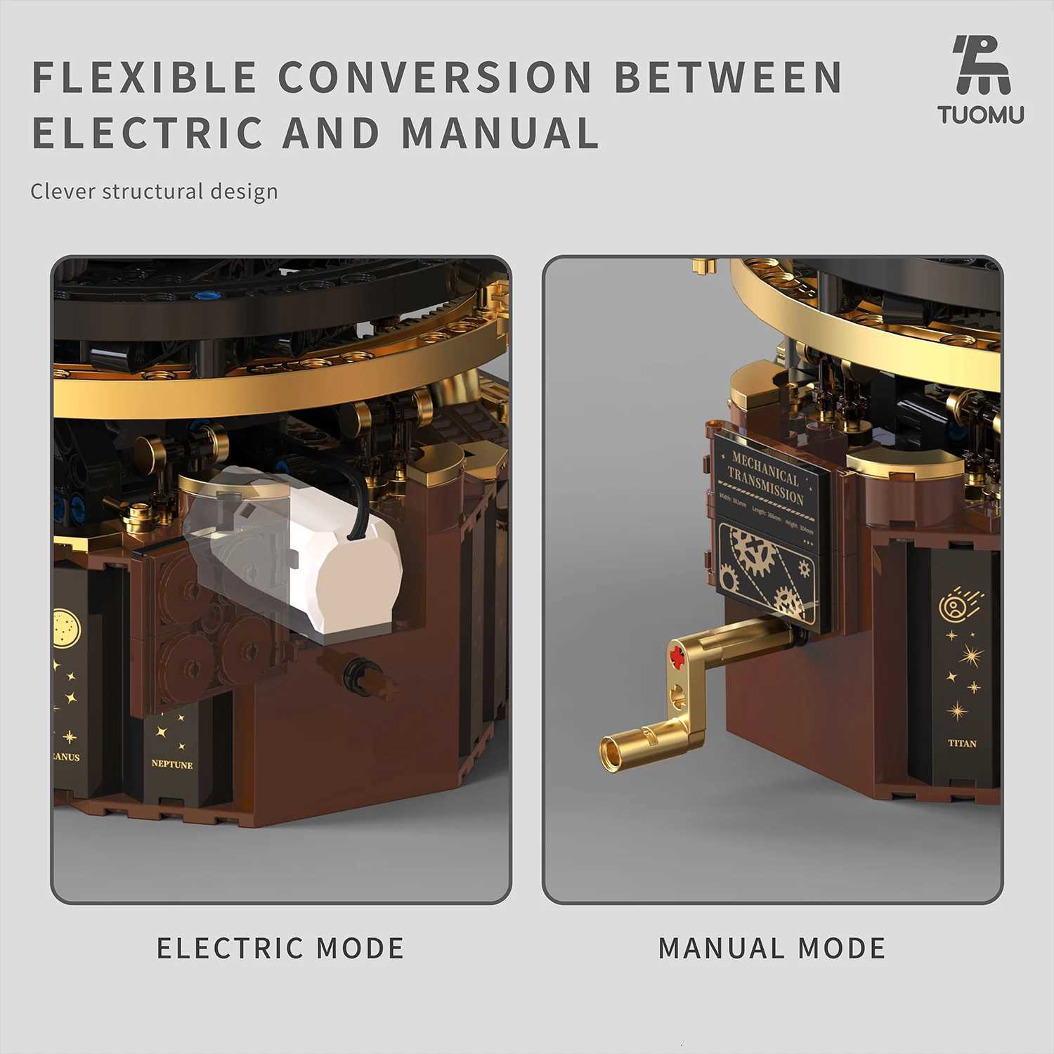 STEM Electric Rotating Universe Electric Solar System Light Building Blocks Sun Earth Model Space Science Education DIY Kid Toy C251111