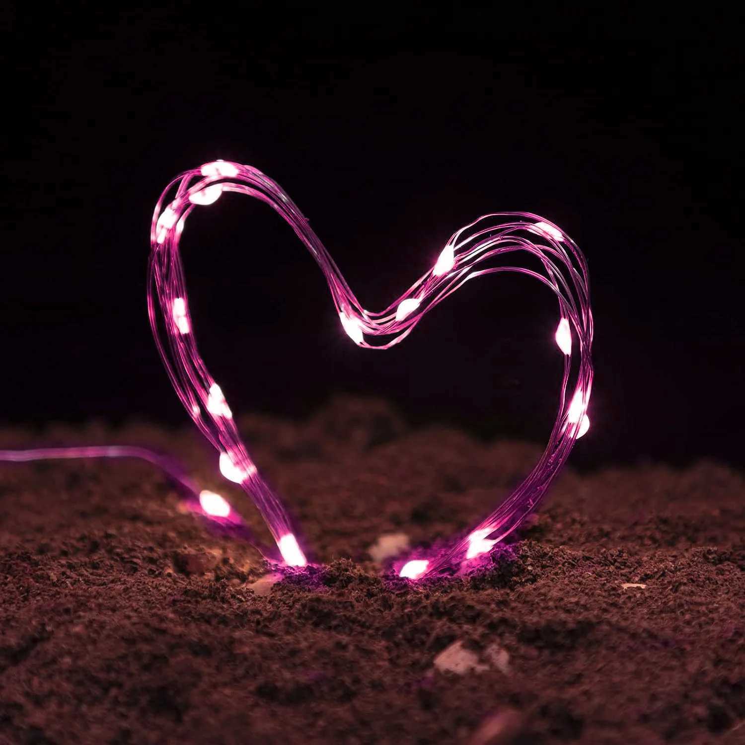 100 LED Pink String Lights Valentines Day Waterfall Light Garland Led Fairy Lights Home Birthday Wedding Party DIY Decorations W251107