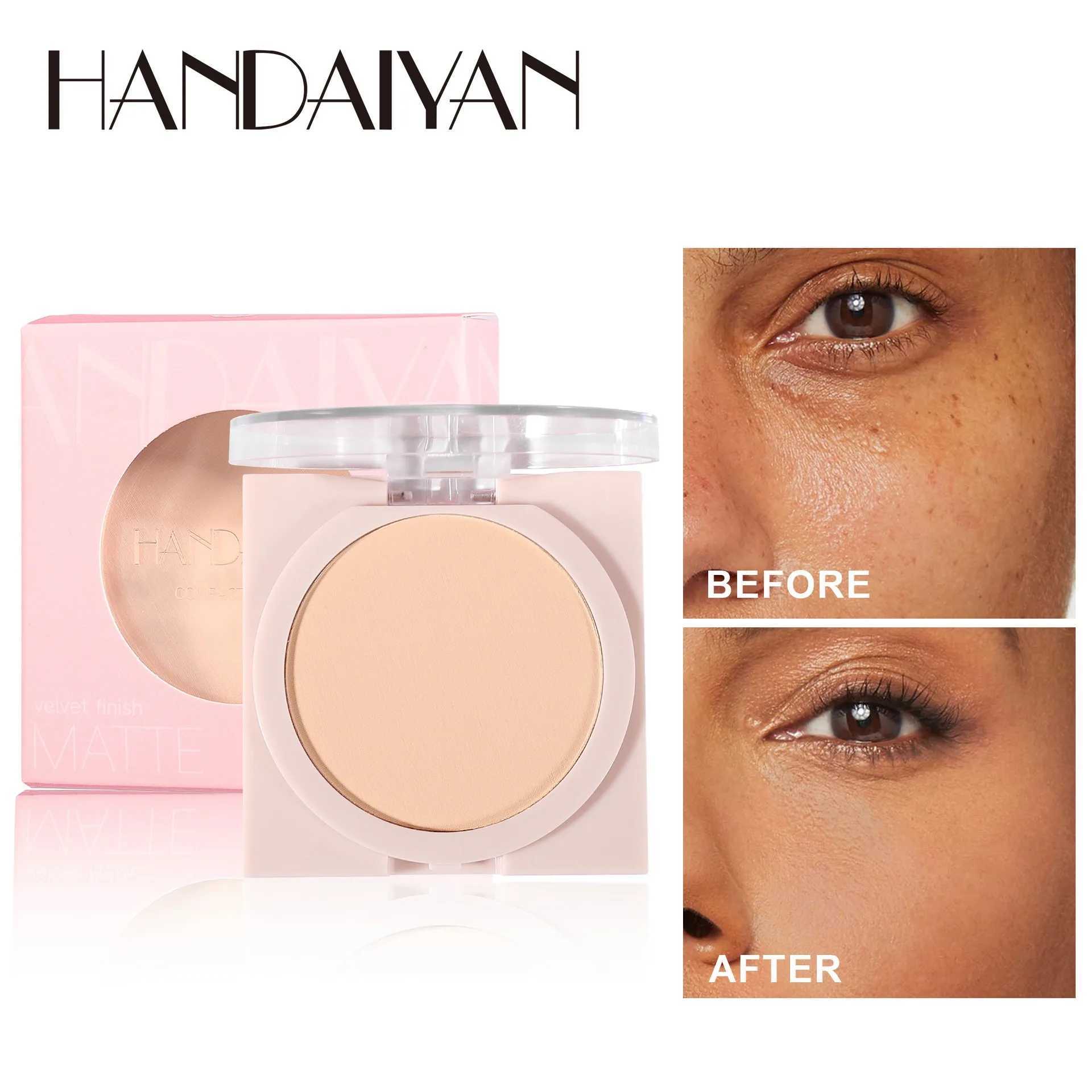 Wheat bronze powder matte finish anti sweat oil dry wet dual purpose dark skin foundation concealerXJ250407