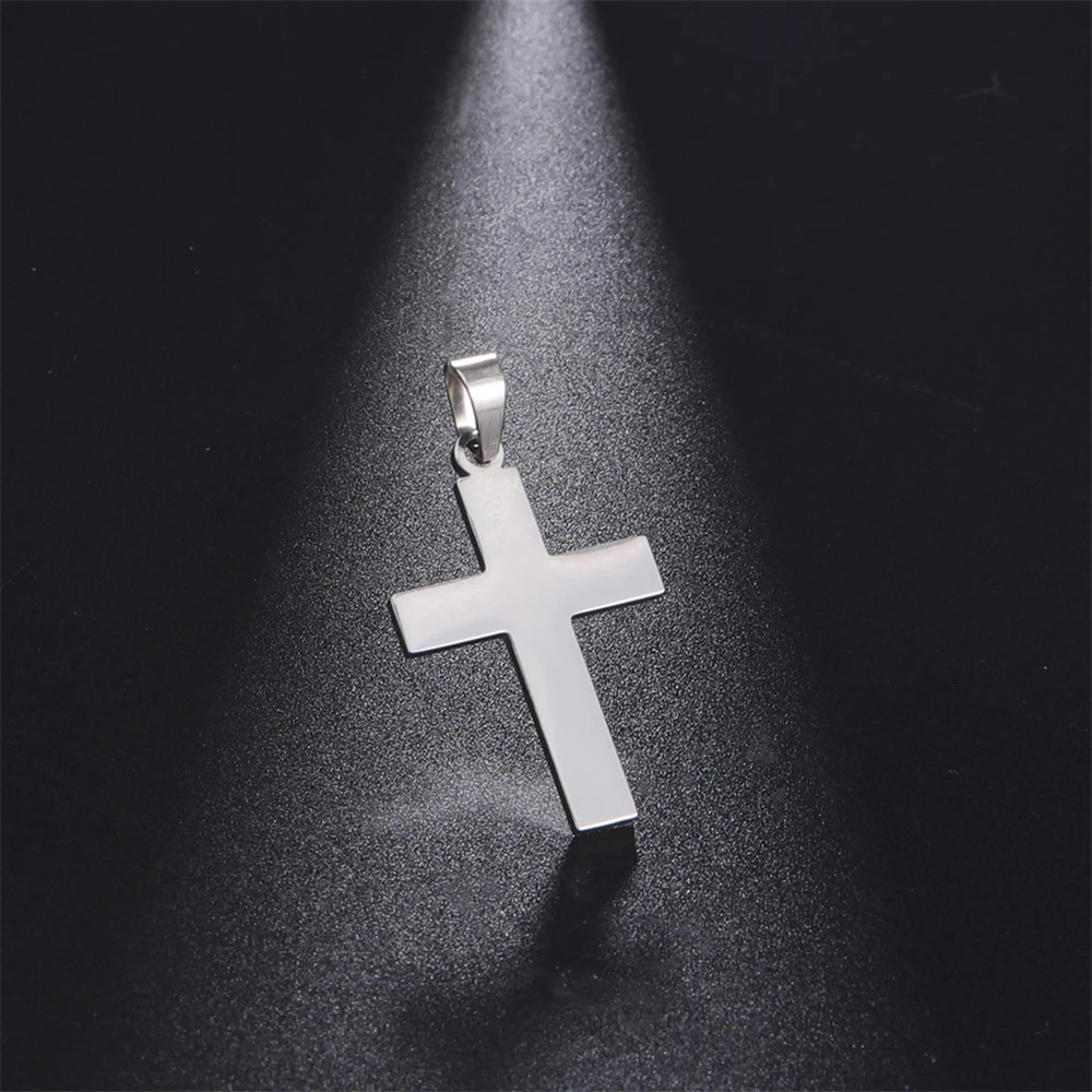 Wholesale 316 stainless steel cross pendant bulk accessories charming cool boys and girls punk hiphop jewelry DIY making gifts 250325