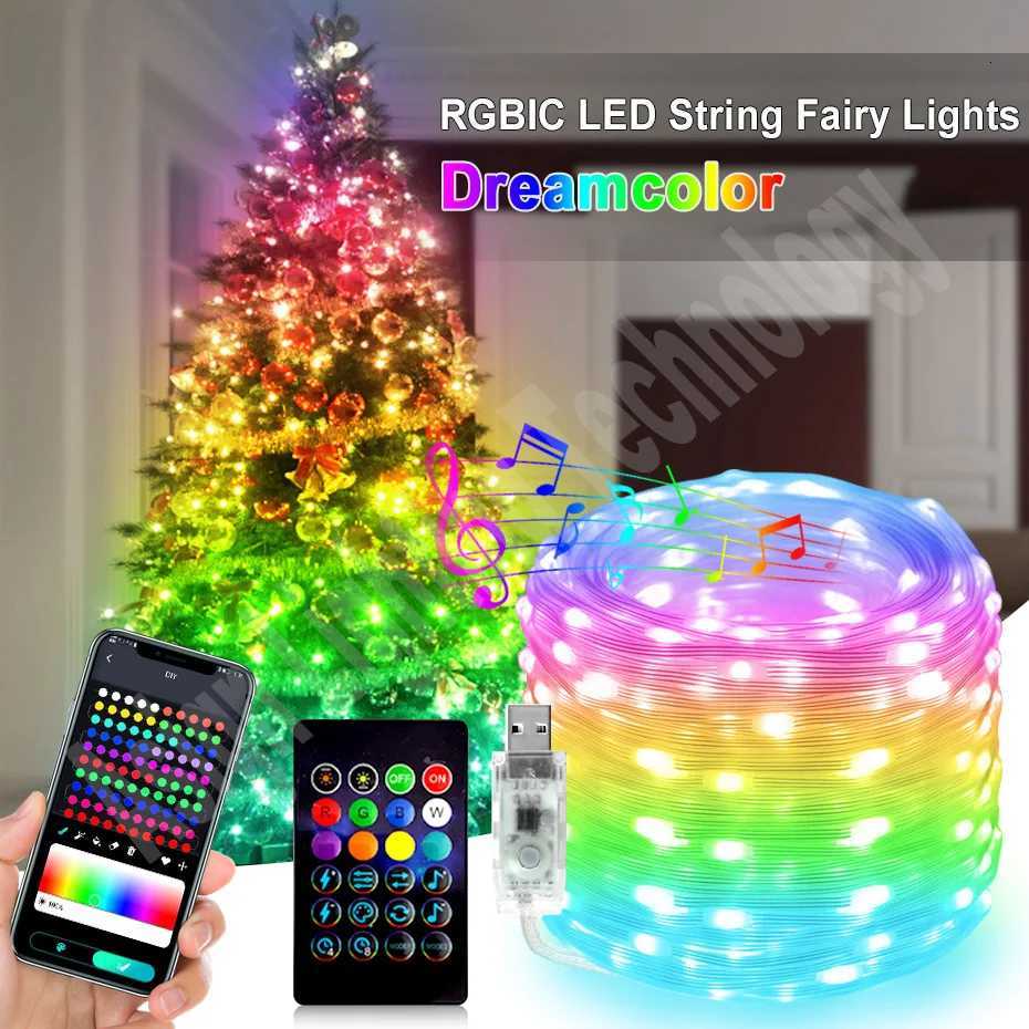 50M 20M 10M 5M 1M Christmas Lights LED Fairy String Light USB Smart Bluetooth Curtain Lights Garland for Home Party Decoration W251107