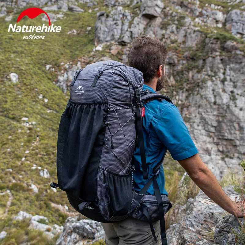 Naturehike Rock Series Camping Backpack 60 5L Large Capacity Travel Outdoor Bags 40 5L Ultralight Waterproof Hiking Backpack H260530