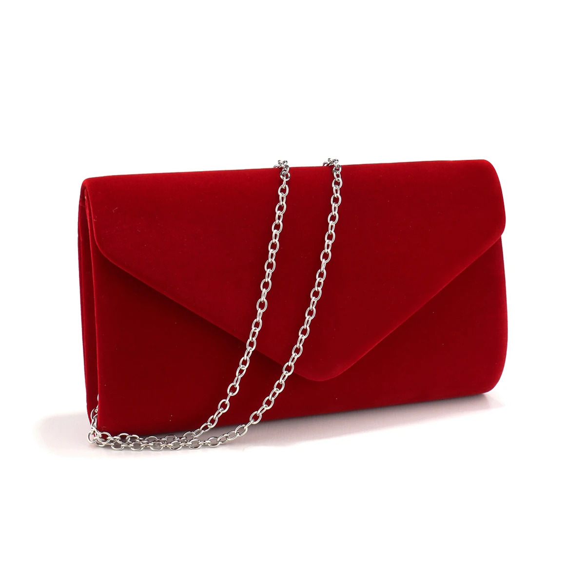 Red womens evening bag cover envelope party wedding handbag with Chen shoulder clutch velvet fashion wallet 250402