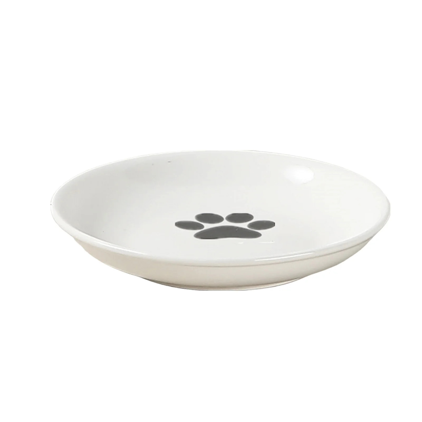 Whisker friendly cat bowl wide cat wet feeding bowl ceramic food bowl with stand used for feeding cats and dogs food and water 250403