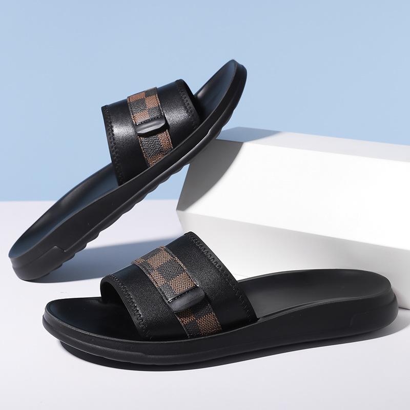 Free shipping designer Slippers for womans mens sandals lady slider summer fashion Slides grid men outdoor woman shoes