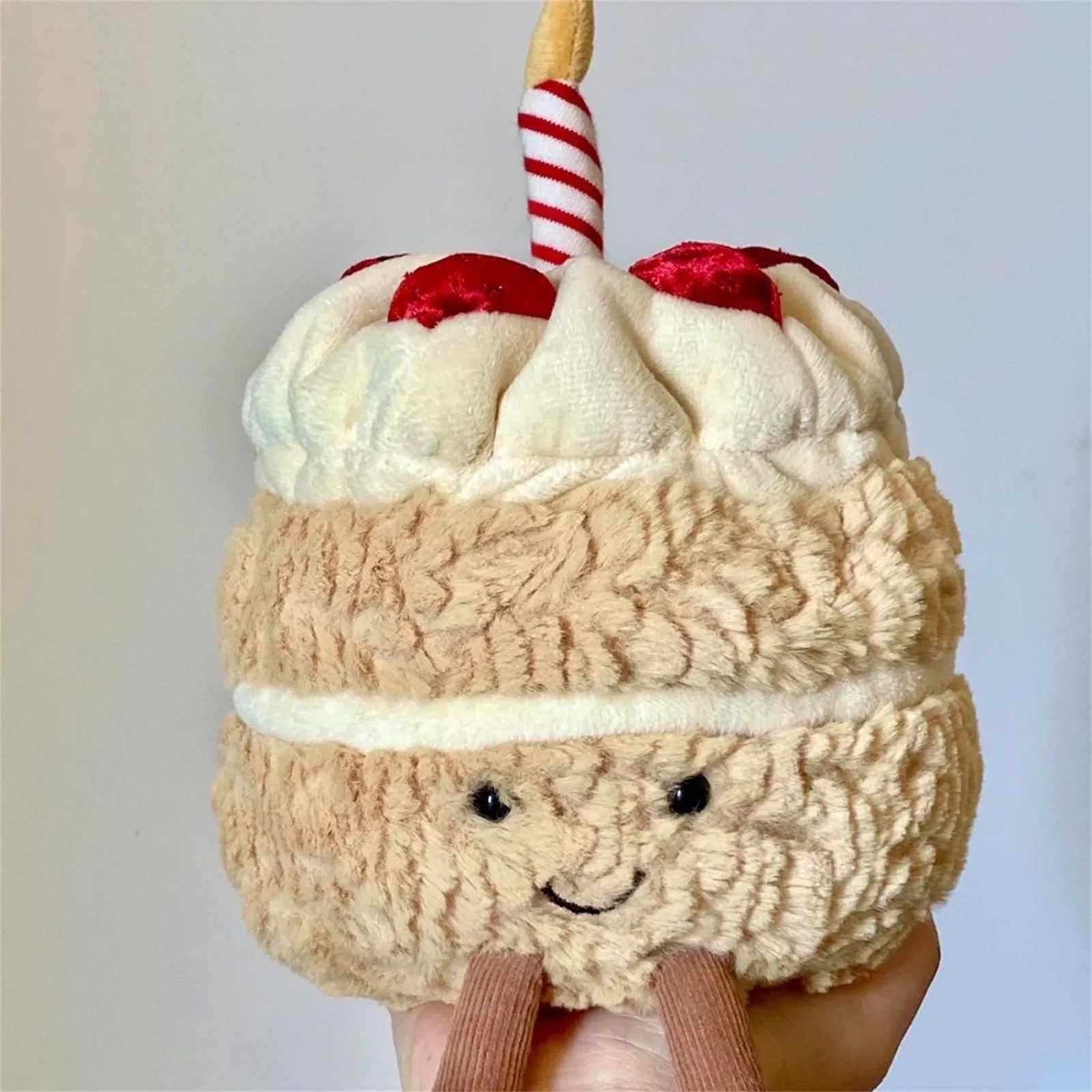 -NEW Hotsale 28cm Birthday Cake Doll Plush Doll Toy Gift Cartoon Style Childrens Rag Doll Pendant Doll Happy birthday Gift C251107