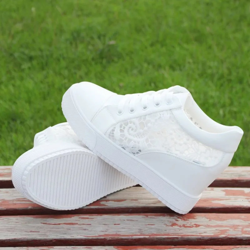 White Hidden Wedge Heels Sneakers Casual Shoes Woman High Platform Shoes Womens High Heels Wedges Shoes for Womenbn 250402