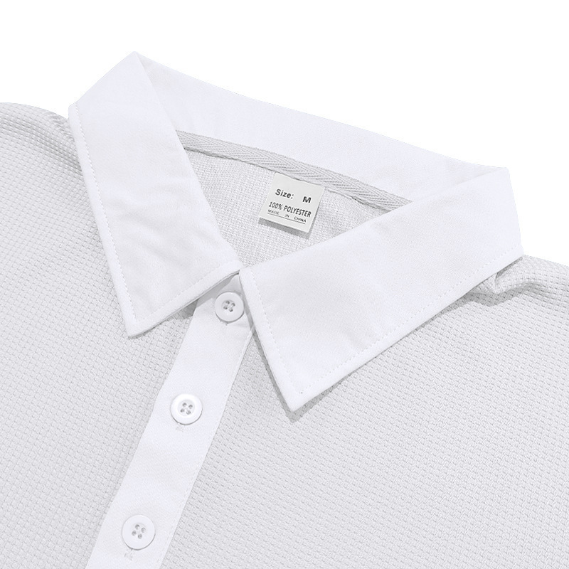 2025 summer polo shirt button waffle men's t-shirt sports polo shirt m096