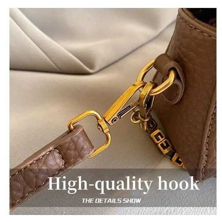 Womens Fashion PU Leather CrossbodyBagCasual Solid Color Chain Strap Shoulder Bacfor DailyW251107