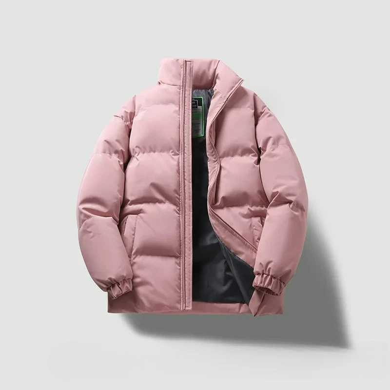 New Winter Mens Thickened Jacket Hot Fashion Cotton Padded Coat Casual Sports Outdoor Windproof Parka Coat Cold WeatherT251107