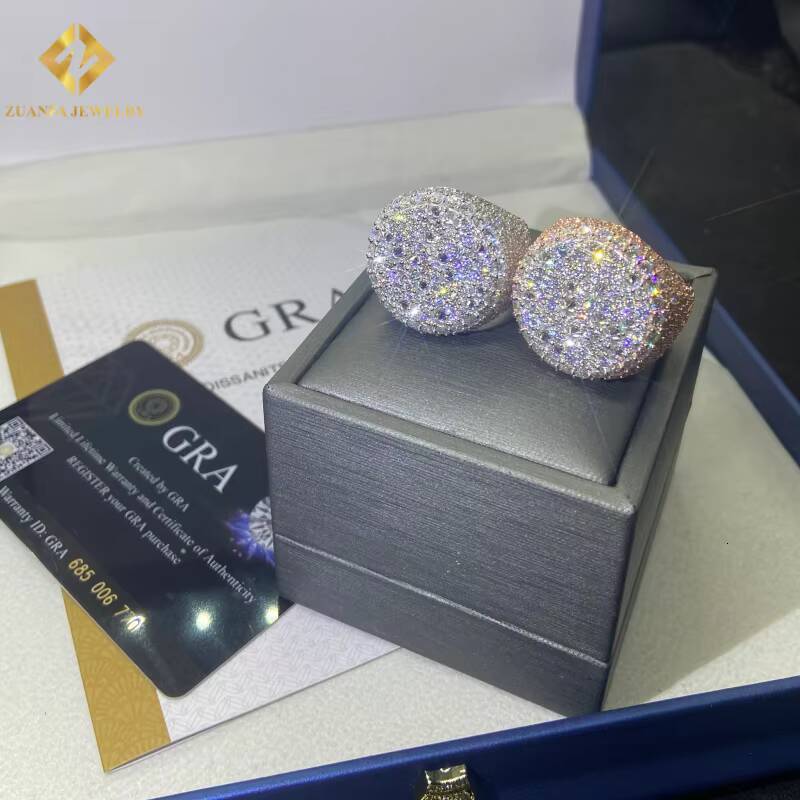 Fashion HipHop Style Moissanite Ring Men VVS Moissanite Ring Jewelry Gift 925 Sterling Silver Moissanite Ring Past Diamond Test