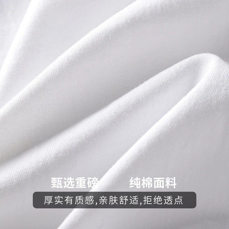 2 pieces of solid color cotton vest mens white O-neck loose sleeveless T-shirt basic style full set sports running vest 250403