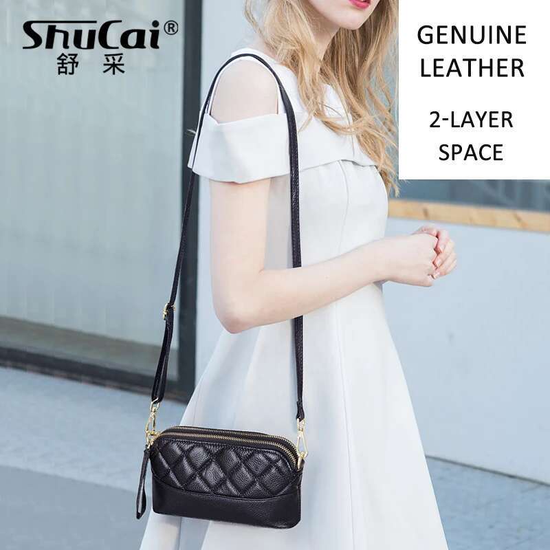 Genuine Leather Crossbody Bag Small Cow Leather Shoulder Bags For Women