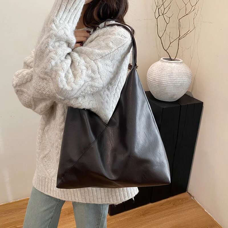 Leather Fashion Design Shoulder For Women 2025 Tend Female Simple Big Underarm Hobo Bag Handbags And Purses
