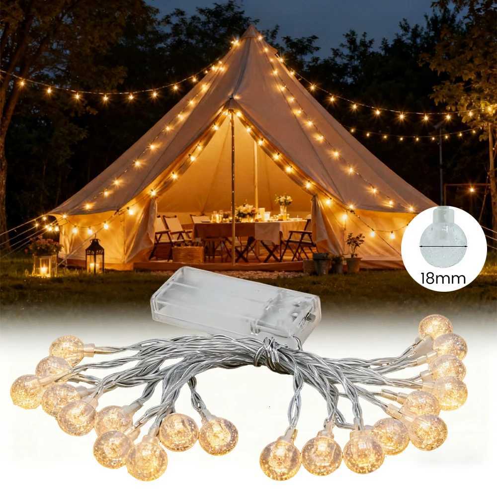 Crystal Globe String Lights 10 40 80LED Outdoor IP65 Waterproof USB/Battery Box Power Supply for Garden Tree Patio Party Decor W251107