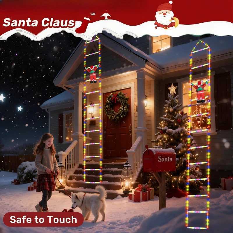 1/3M Santa Claus Climbing Ladder String Lights USB 8 Modes LED Lamp Christmas Decoration for Garden Cristmas Tree New Year Gift W251107