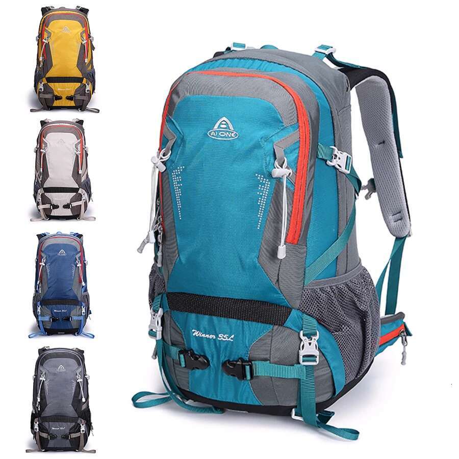 35L Outdoor Travel Hiking Climbing Backpack With Raincover For Men Women Framed Sports Trekking Camping Bag Daypack