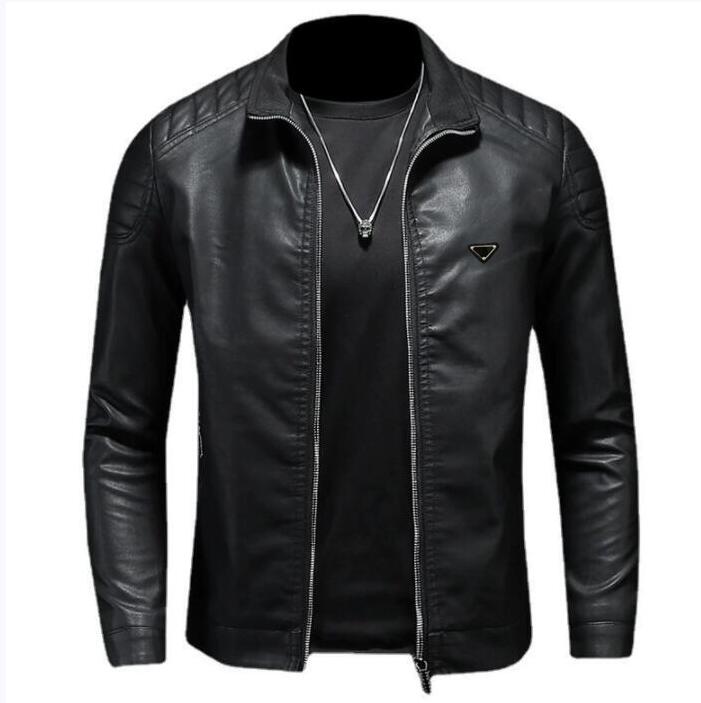 New fall Men's fashion leather pu zipper Motorcycle Causal blue Coat Mens Moto Biker 4XL top leisure spring outwear coats jacket men jackets