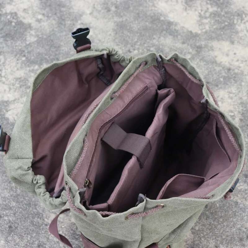 Men's Casual Canvas Backpack Laptop School Bag Large Capacity Practical Trvel Outdoor Mountain Climbing Hiking Rucksack