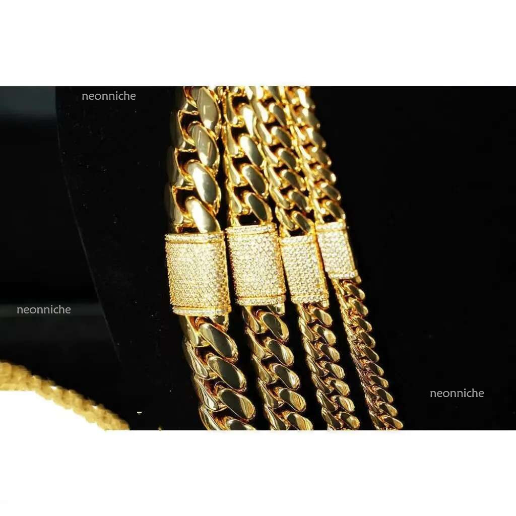 Designer Jewelry pendant necklaces wholesale choker custom k gold miami 12-20mm designer cuban chain necklace man gift