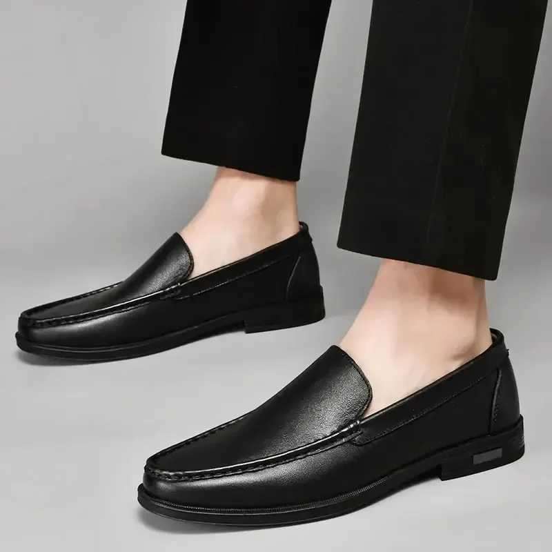 Genuine Leather Mens Shoes Classics Business Dress Shoes Slip on Loafers Driving Shoes for Men Casual Shoe Big SIze48 Z251107