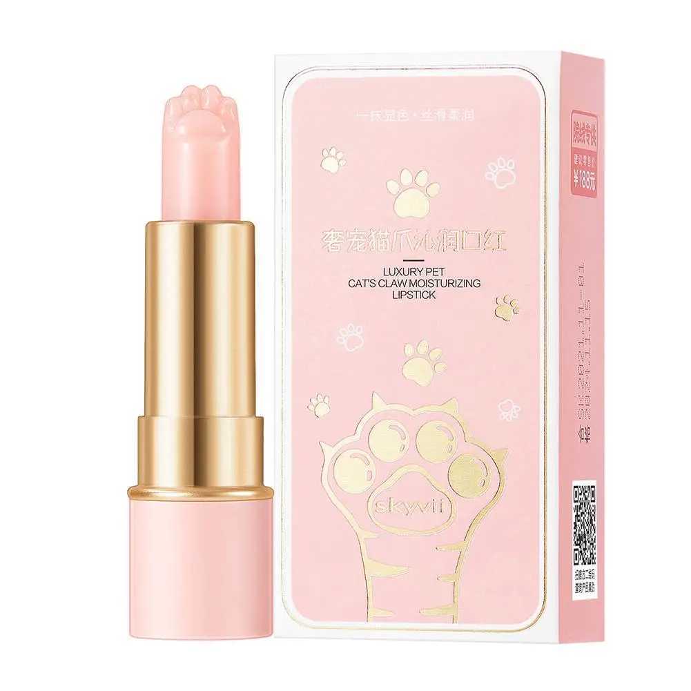 Moisturizing temperature color changing lipstick cute cat paw lipstick color changing lipstick W250407