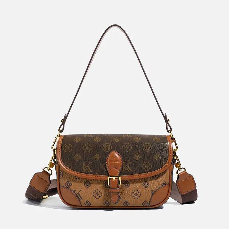 2025 New Trendy Crossbody Bag for Women Vintage Designer Luxury Tote Bag with Print Pattern Fashion Shoulder BagW251107