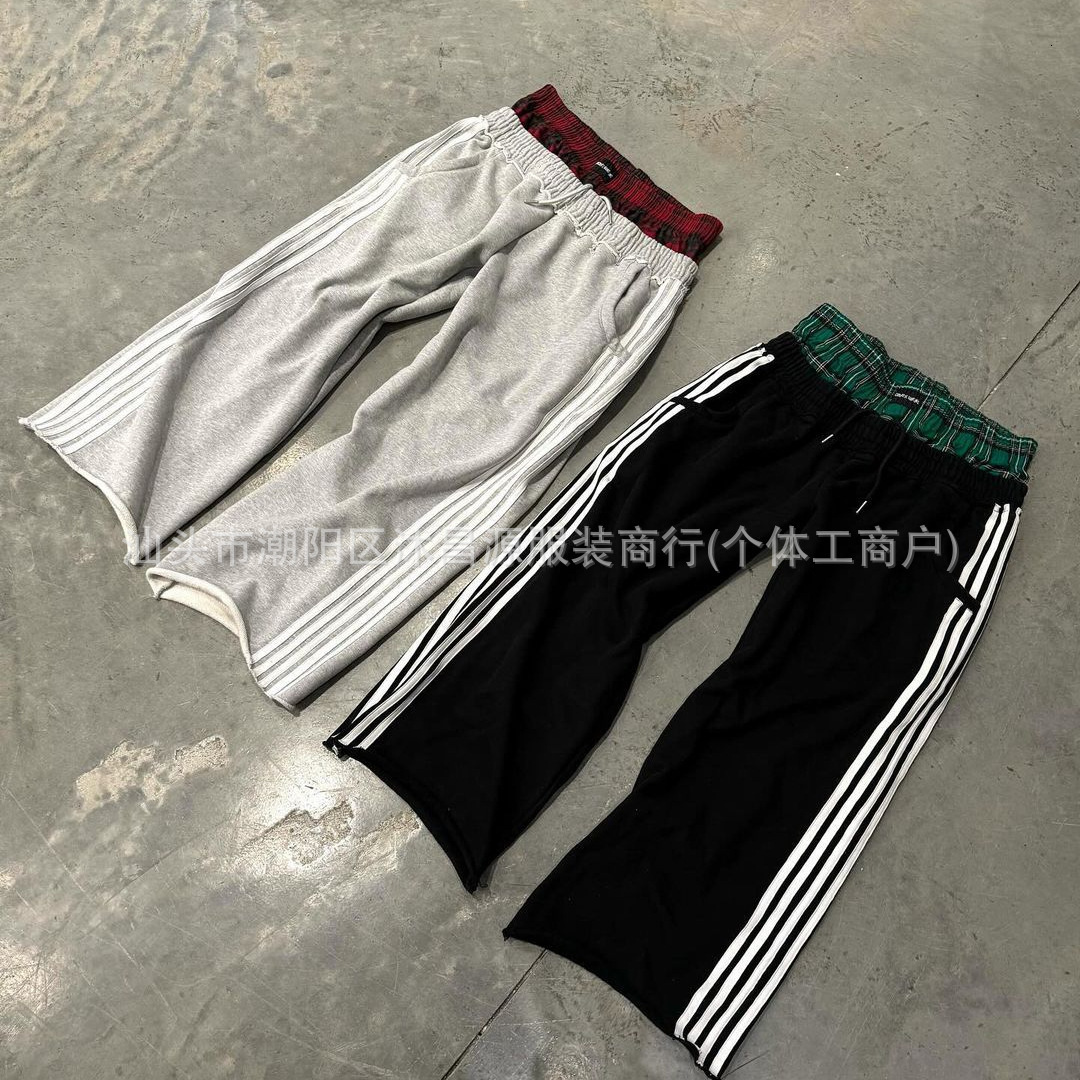 Washed Red Sports Sweats Women Fashion Classic Embroidery Casual Pants Summer Cotton Harajuku Baggy Joggers Y2k Sweatpants 240914
