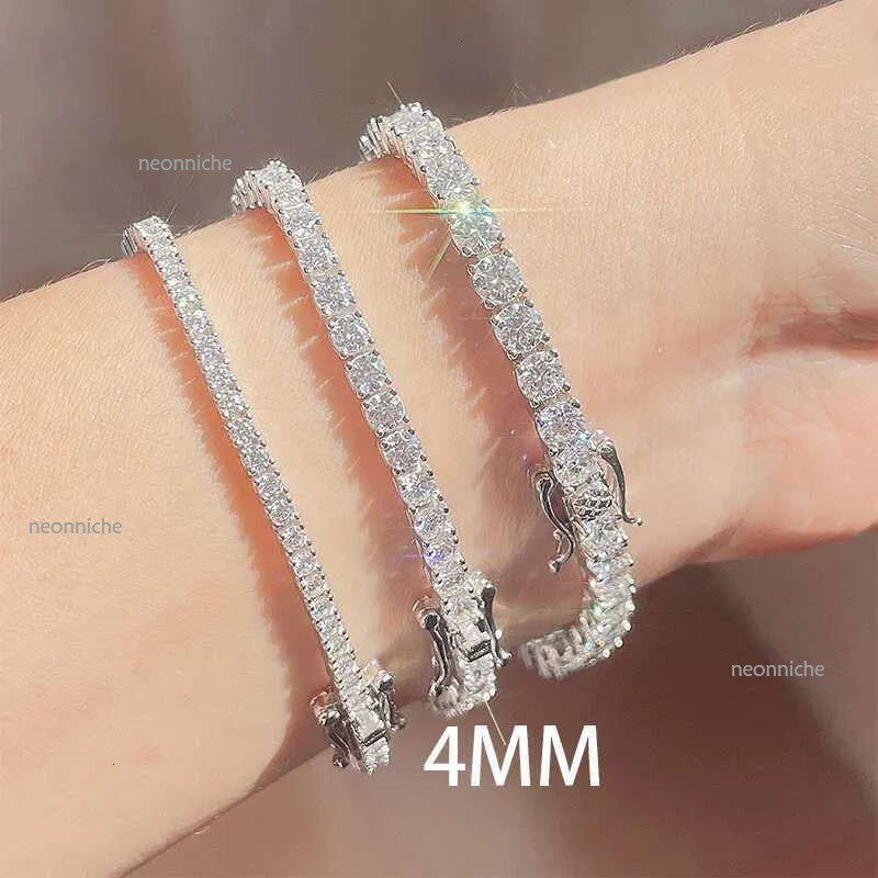 IGI GIA Certified Lab Grown Dia Women 10K 14K Solid Gold Bracelet Iced Out Vvs Moissanite sterg sier Tennis Chain