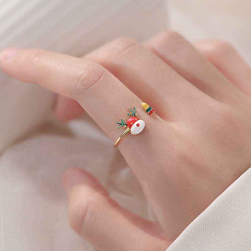 Top Source New 2024 All the Way With You Small Deer Bump Adjustable Christmas Ring